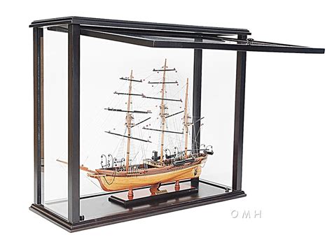 Table Top Display Case 36" Opening Front Tall Ship Sailboat Models ...