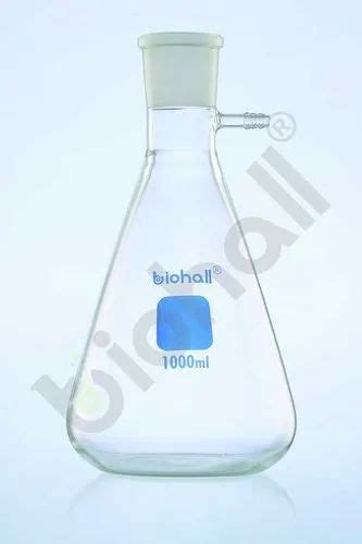 Biohall Glass Plain Side Arm Flask, For Chemical Lab, Capacity: 1000ml at Rs 977 in Ambala