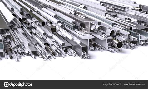 Metal Profiles Different Shapes Sizes White Background Render Stock Photo by ©jukai5 478748022