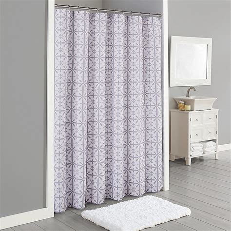 Lummi 54" X 78" Shower Curtain In Lilac | Shower curtain, Unique shower ...