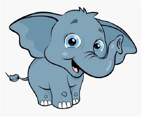 Elephant Download Clip Art - Cute Elephant Clipart, HD Png Download - kindpng