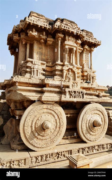 Stone Chariot Shrine, Vijaya Vittala Temple, Hampi, Hosapete, Karnataka ...