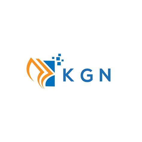 KGN credit repair accounting logo design on white background. KGN creative initials Growth graph ...