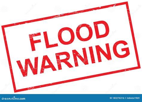 Flood Warning Sign, Vector Illustration | CartoonDealer.com #95305834