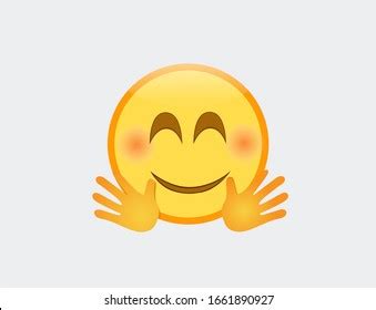 Vector Illustration Emoji Hugging Face Stock Vector (Royalty Free ...