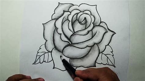 How To Draw A Rose With Pencil Shading / I then revisit each petal again, not only to adjust any ...