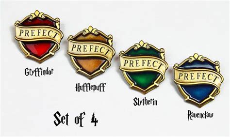 New Hogwarts Prefect Badges - Set of 4 - Movie & Pottermore Version!! Only at KingsCross ...