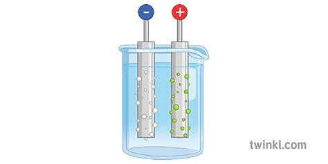 electrolysis of sodium chloride diagram science secondary Illustration