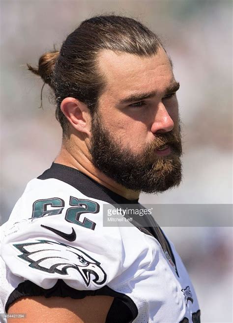 Jason Kelce of the Philadelphia Eagles looks on during the game ...