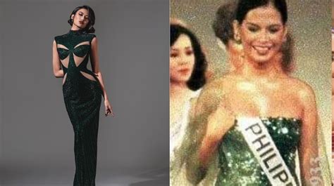 Michelle Dee's Miss Universe green evening gown is a tribute to her mom Melanie Marquez | GMA ...