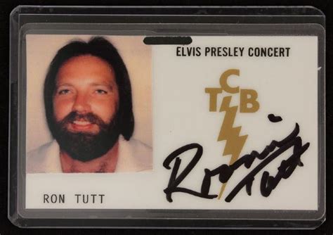 Lot Detail - Ronnie Tutt Signed Original Elvis Presley 1977 Tour TCB ID Badge