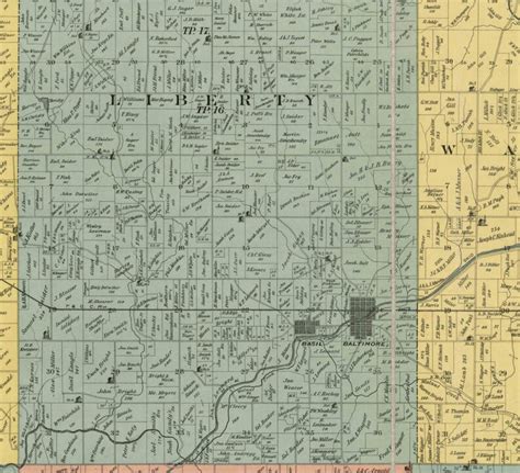 Fairfield County Ohio 1889 Old Wall Map Reprint With | Etsy