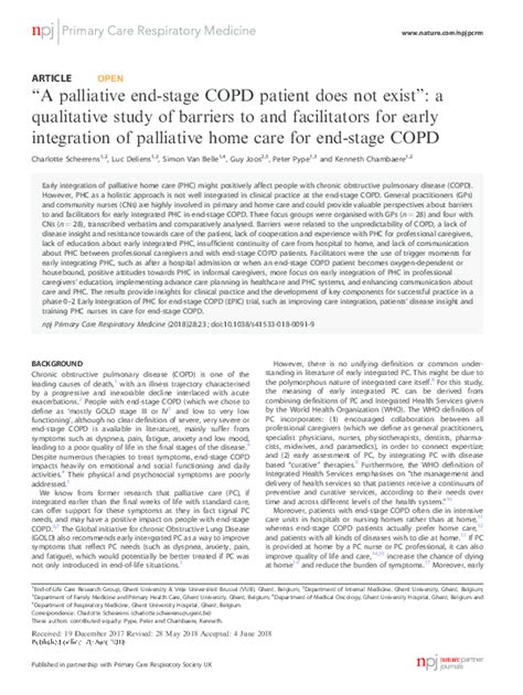 (PDF) A palliative end-stage COPD patient does not exist": a ...