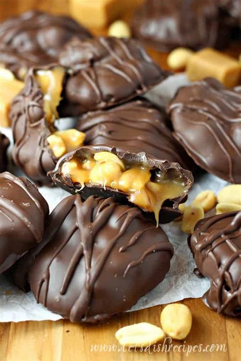 Chocolate Caramel Peanut Clusters | Let's Dish Recipes