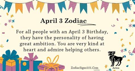 April 3 Zodiac Is Aries, Birthdays And Horoscope - ZodiacSigns101