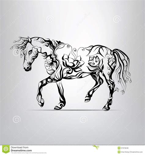 Horse tattoo design, Horse silhouette, Horse tattoo