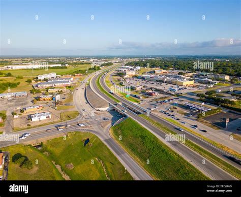 Brenham, TX, USA - July 24, 2023: Aerial drone photo Brenham Texas HEB ...