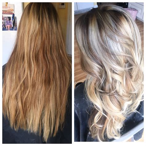 Brassy highlights turned into ashy balayage Ashy Blonde Highlights, Ashy Blonde Balayage, What ...