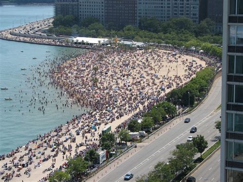 Chicago - Oak Street Beach. During the summer, this area can be so crowded! BUT, if you find the ...