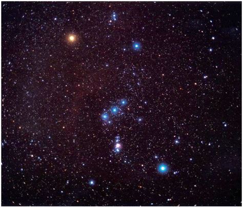 Photograph of the constellation Orion in the night sky, thus evidently... | Download Scientific ...