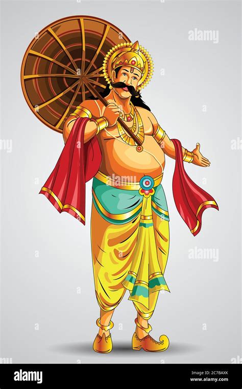 illustration of King Mahabali in Onam festival of kerala Stock Vector Image & Art - Alamy