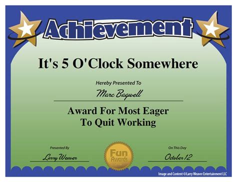 16 best images about Funny Employee Awards on Pinterest | Award ...