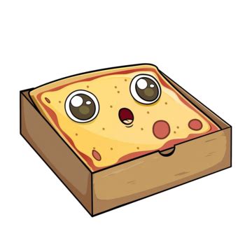 Pizza Box Cartoon With A Shy Expression, Restaurant, Italian, Deliver PNG Transparent Image and ...