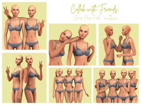 Collab With Friends - Pose Pack - The Sims 4 | Sims 4 couple poses, Sims 4, Sims 4 family