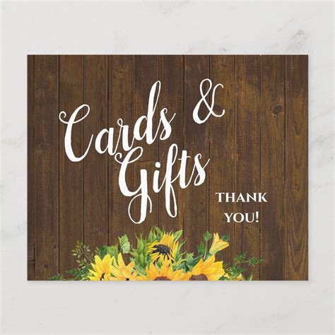 Cards and Gifts Thank You Rustic Wedding Sign | Zazzle