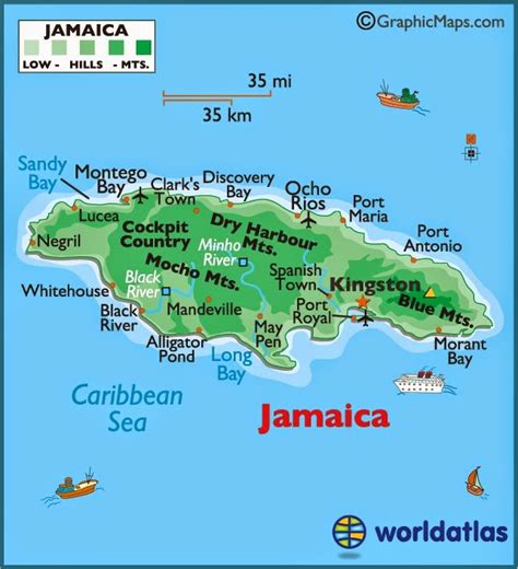 Jamaica Area Map - Best Map of Middle Earth