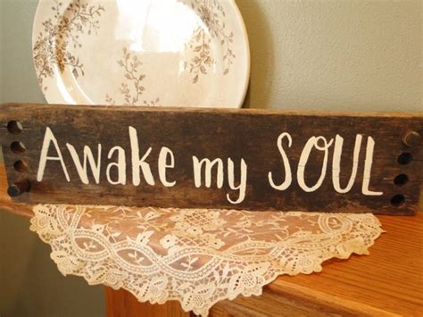 Items similar to Awake My Soul Hand Painted Reclaimed Wood on Etsy