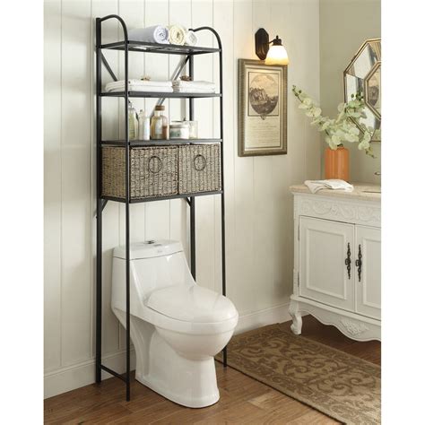 4D Concepts Windsor Space Saver with Baskets | Over toilet storage ...