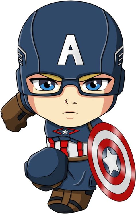 Download and share clipart about Captain America Iron Man Spider-man Cartoon Chibi - Capitan ...