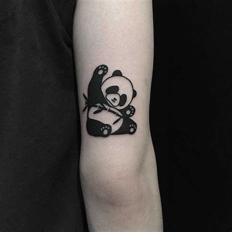 Cute panda tattoo by tattooist yeontaan - Tattoogrid.net