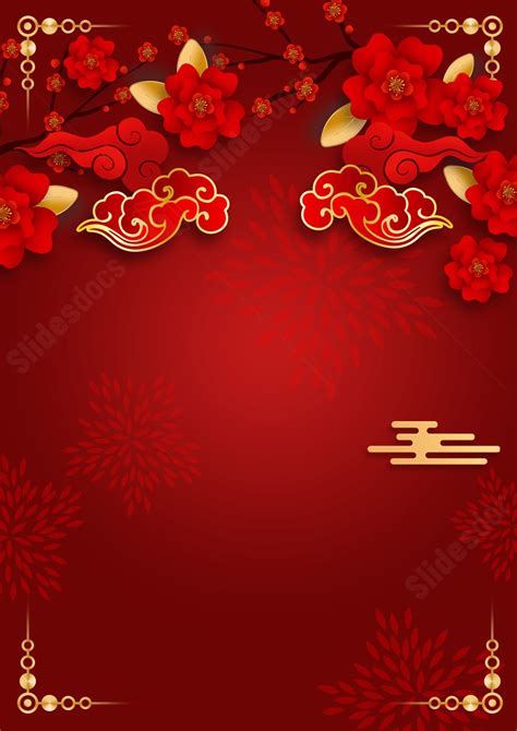 Auspicious Red Cloud Festival 2023 Celebrating The Chinese New Year Spring Festival Page Border ...