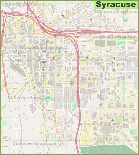 Syracuse downtown map