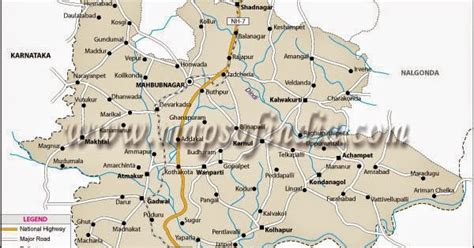 Mahabubnagar District Map « Adilabad,Karimnagar,Nizamabad,Medak ...