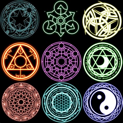 Magic Circle Collection by maskedkiller01 | Magic symbols, Magic circle ...