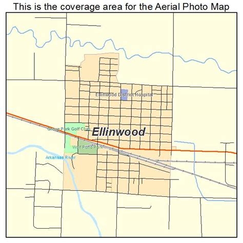 Aerial Photography Map of Ellinwood, KS Kansas