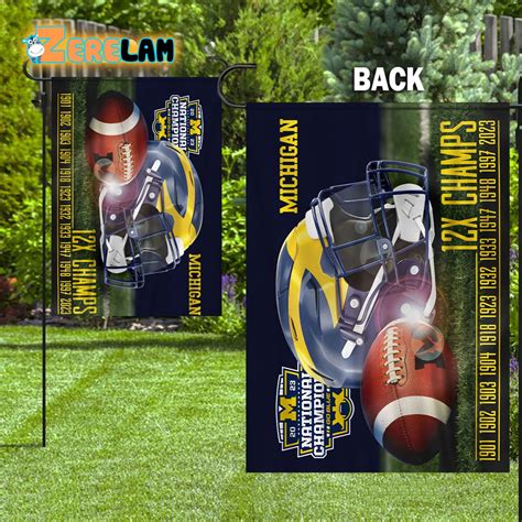 Michigan 12X Champs 2023 National Champions Garden Flag - Zerelam