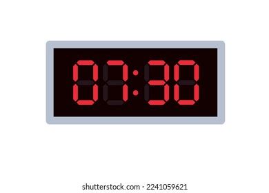 55 7:30 Digital Clock Images, Stock Photos, 3D objects, & Vectors ...