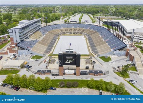 Aerial Views of Ross-Ade Stadium on the Campus of Purdue University ...