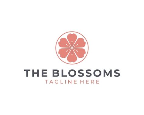 Premium Vector | Cherry blossom logo design