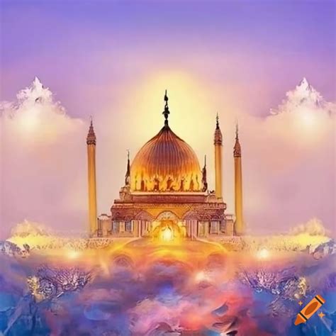 Beautiful depiction of islamic heaven on Craiyon