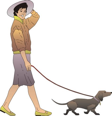 People Walking Dogs Cartoon - ClipArt Best