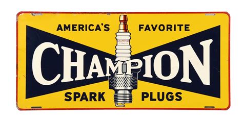 Lot Detail - CHAMPION SPARK PLUGS TIN SIGN.