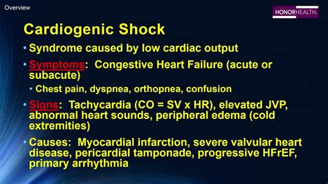 Cardiogenic Shock Signs And Symptoms