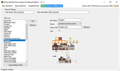 How to Make Bedrock Skinpacks