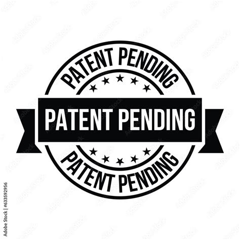 Patent Pending Badge, Rubber Stamp, Patented Pending Label, Pending Icon, Logo, Retro, Vintage ...