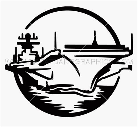 Navy Clipart Aircraft Carrier - Silhouette Of Aircraft Carrier, HD Png ...